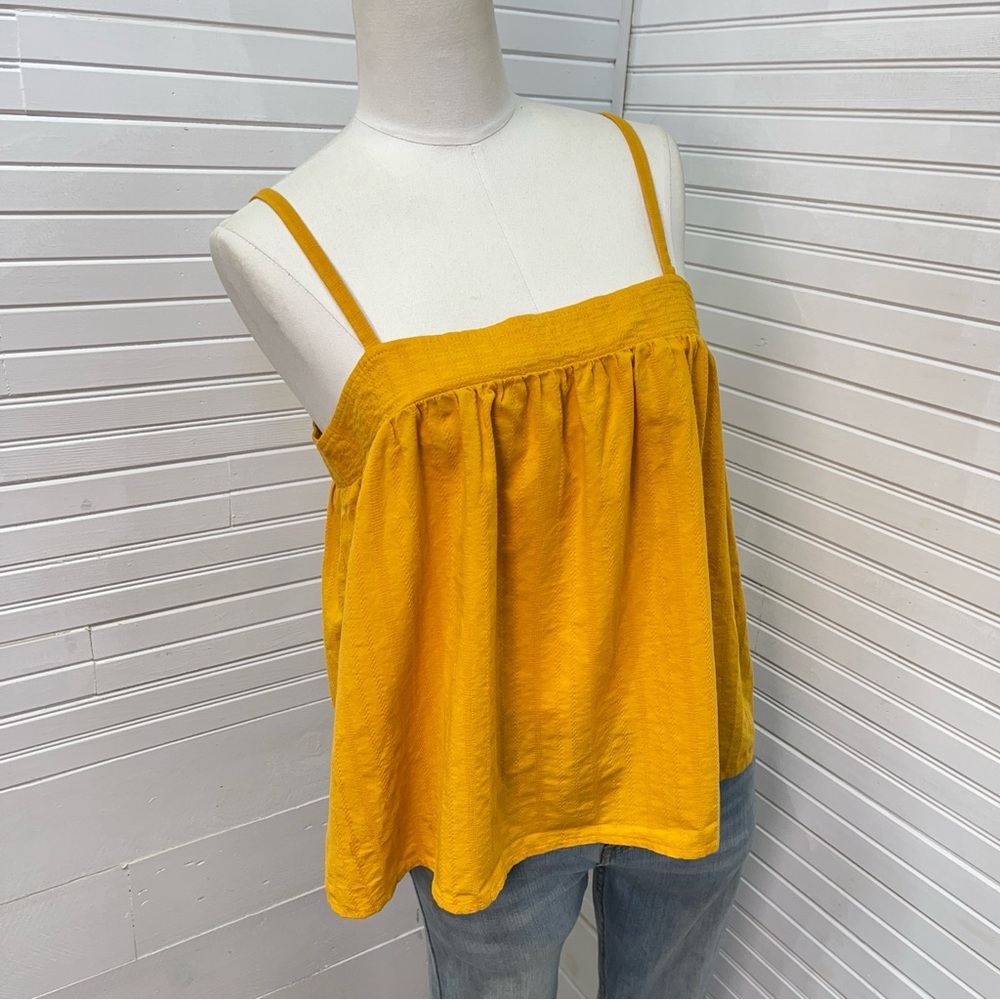 Madewell Stitched Swing Tank Top in Textured Stripe